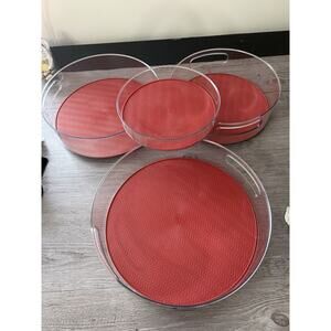 Set Of 4 Cello turn table Set With Removable Liners